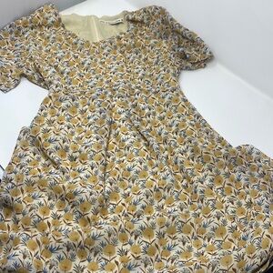 Yellow Floral Mini Dress